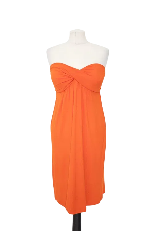 Heidi Klein Orange Bandeau Mini Beach Dress UK 12