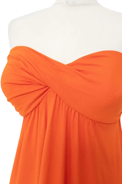Heidi Klein Orange Bandeau Mini Beach Dress UK 12