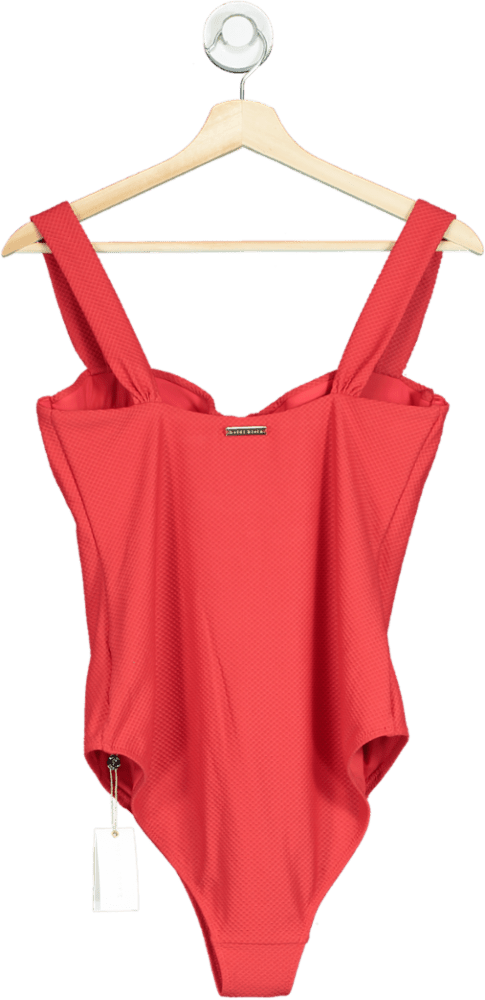 Heidi Klein Stretch - piqué Underwired Swimsuit In Red UK XL - Reliked