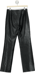 Henne Black Leather Trousers UK 8 - Reliked