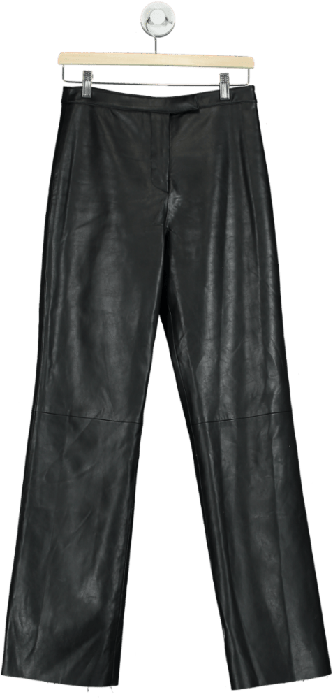 Henne Black Leather Trousers UK 8 - Reliked