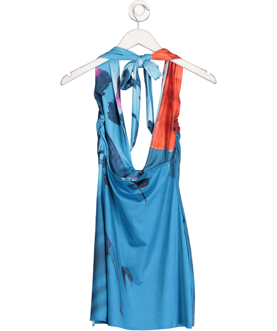 Her Own Blue Halterneck Mini Dress UK S - Reliked