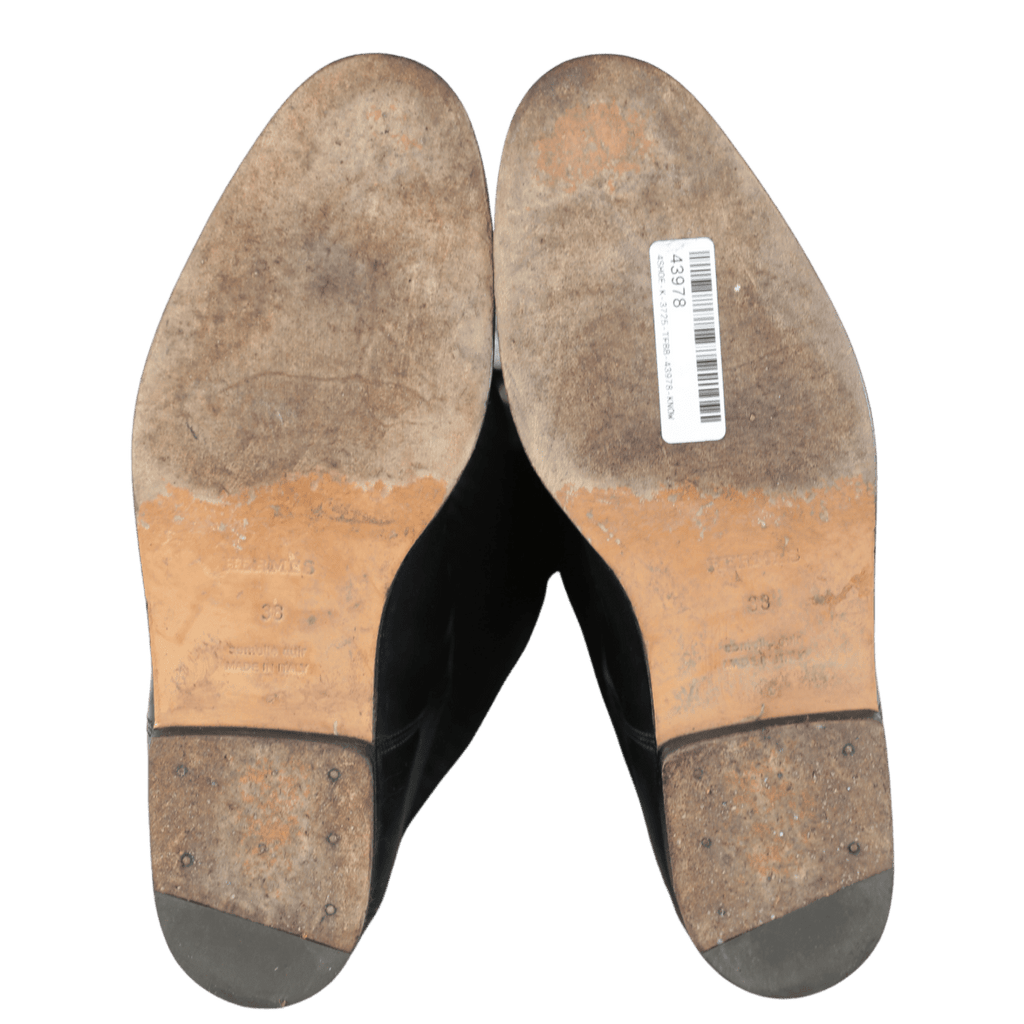 Hermès Black Jumping Boot In Quilted Canvas And Calfskin Leather - black UK 5 EU 38 👠 - Reliked