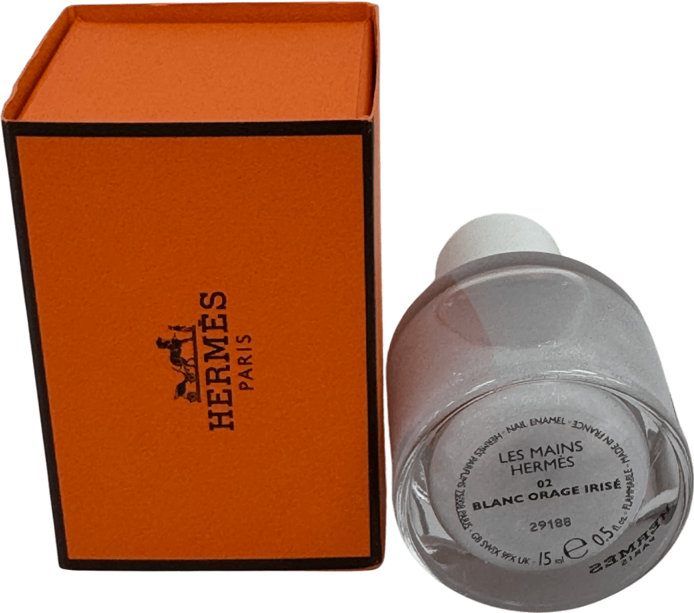 Hermès Nail Polish, Limited Edition, 02 Blanc Orage 15ml - Reliked