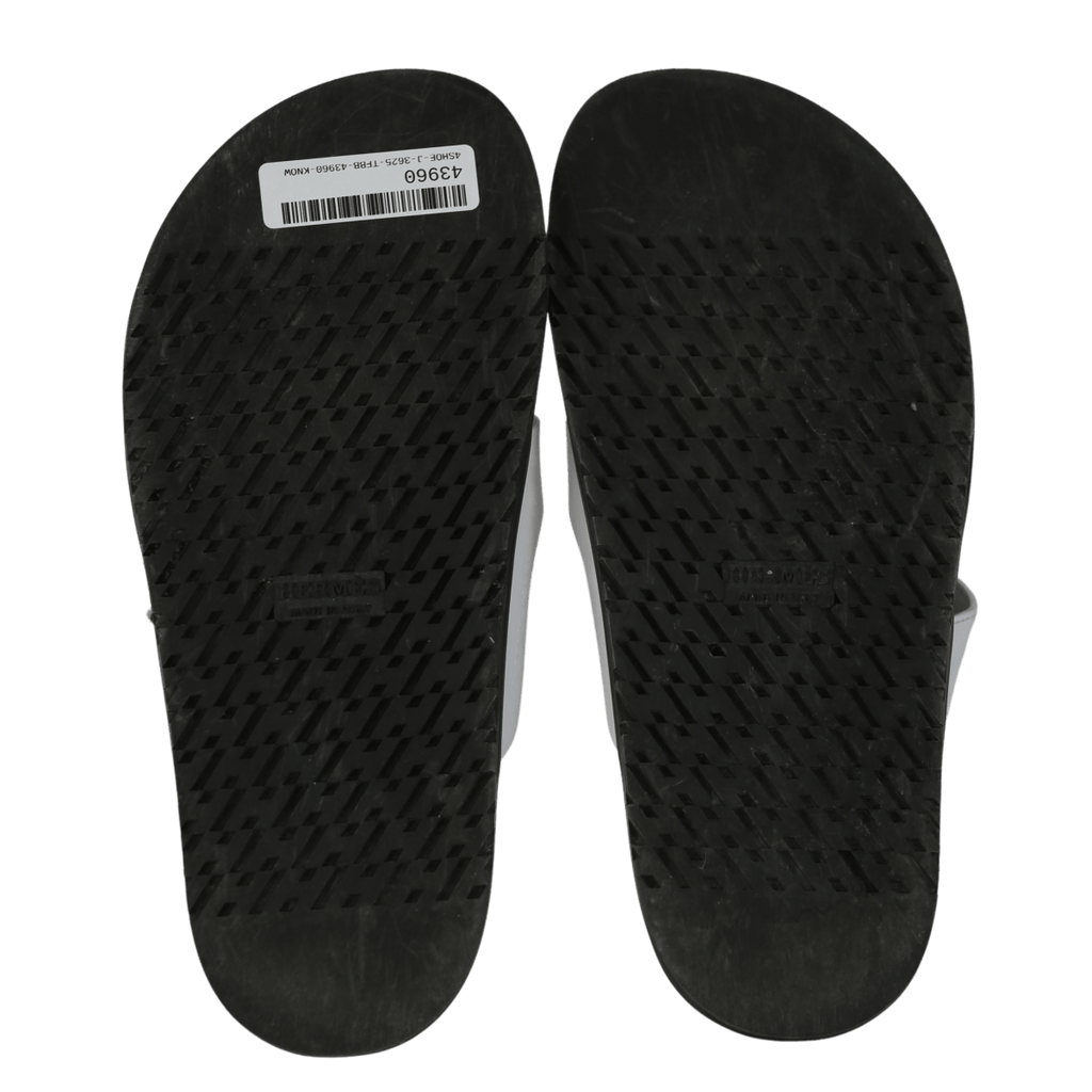 Hermès White Leather Chypre Sandals UK 4.5 EU 37.5 👠 - Reliked