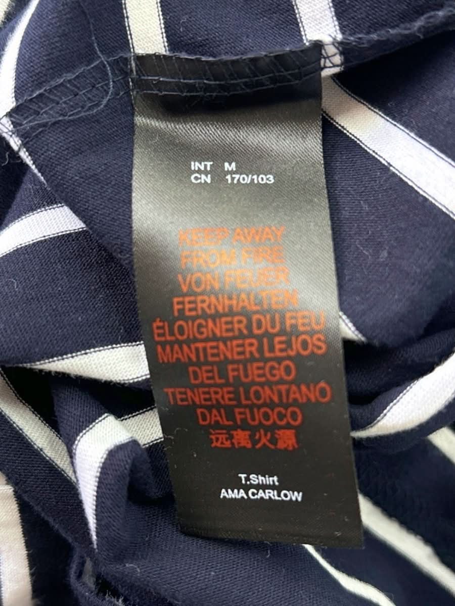 Hikaro Navy and White Striped Long Sleeve T-Shirt UK M - Reliked