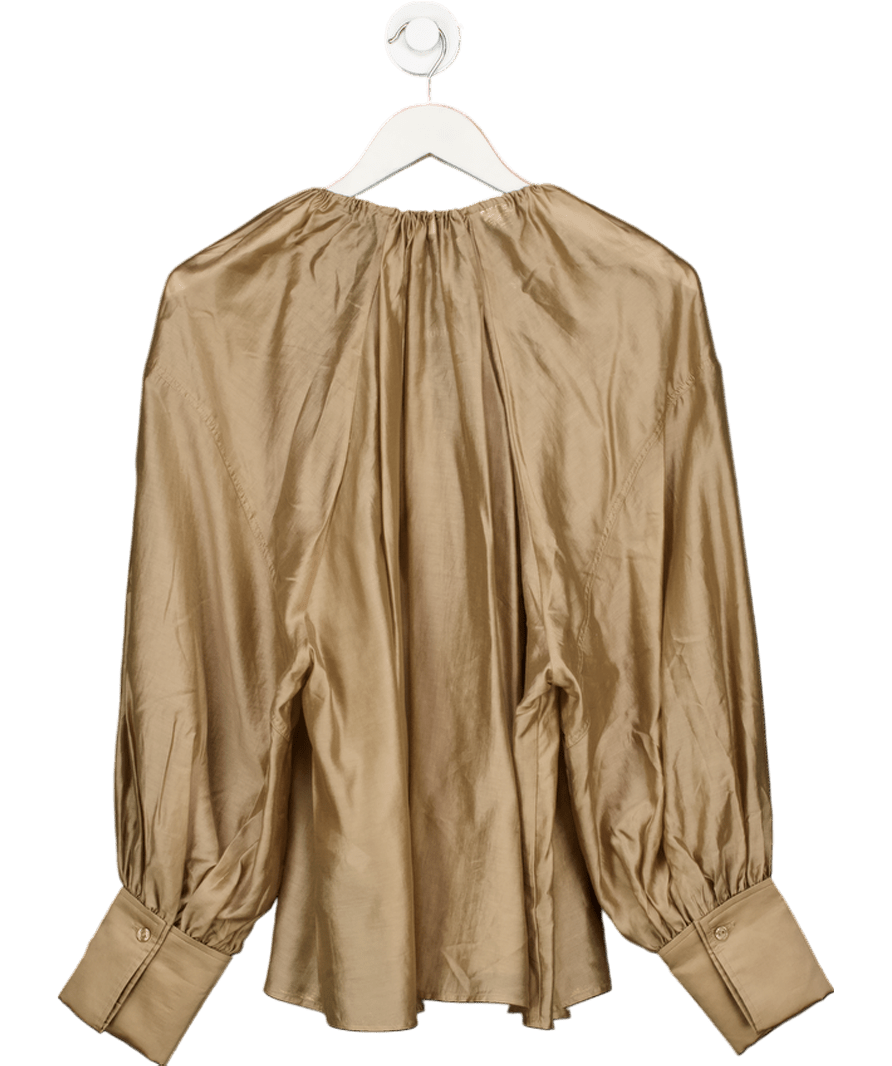H&M Beige Lyocell - blend Blouse UK S - Reliked