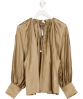 H&M Beige Lyocell - blend Blouse UK S - Reliked