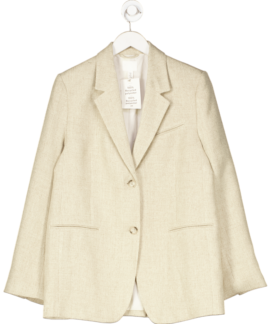 H&M Beige Single Breasted Blazer UK S - Reliked