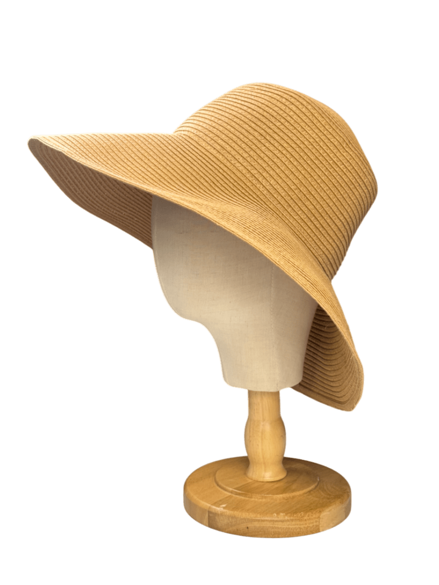 H&M Beige Wide - brim Straw Hat UK M - Reliked