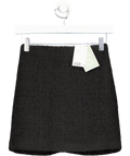 H&M Black Boucle Mini Skirt UK 4 - Reliked