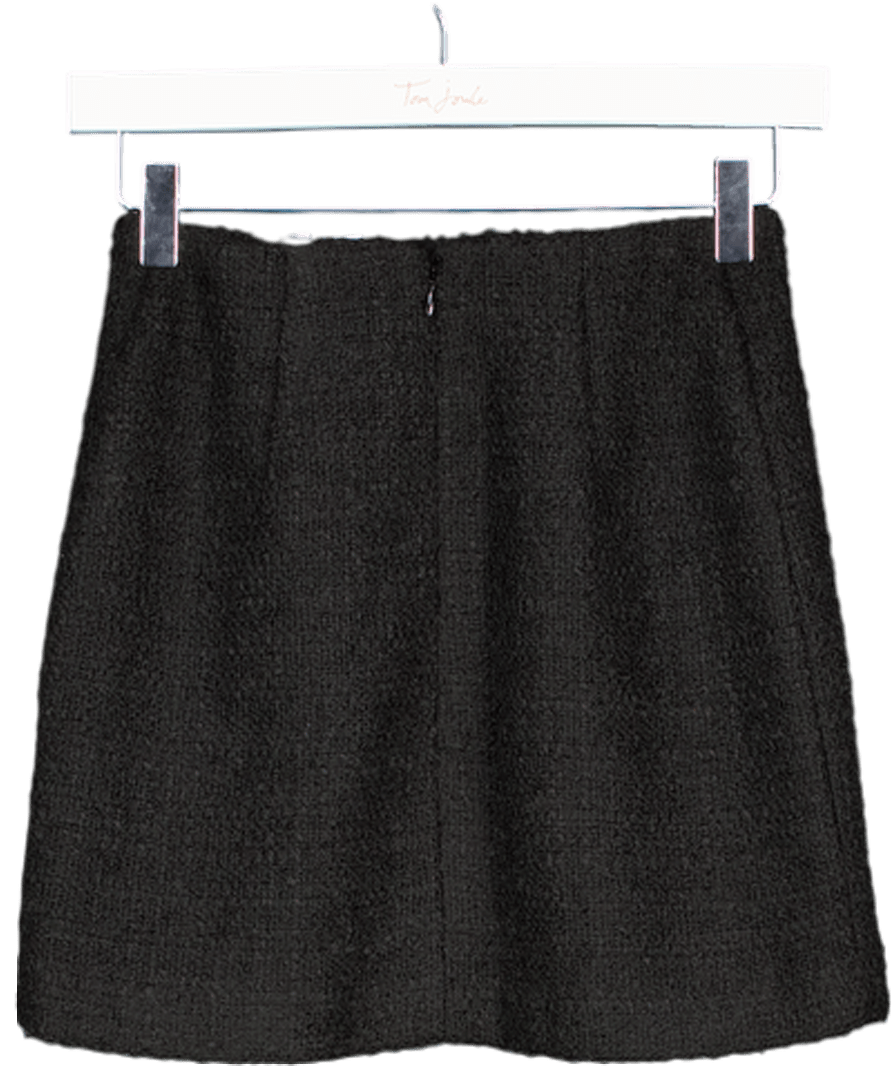 H&M Black Boucle Mini Skirt UK 4 - Reliked