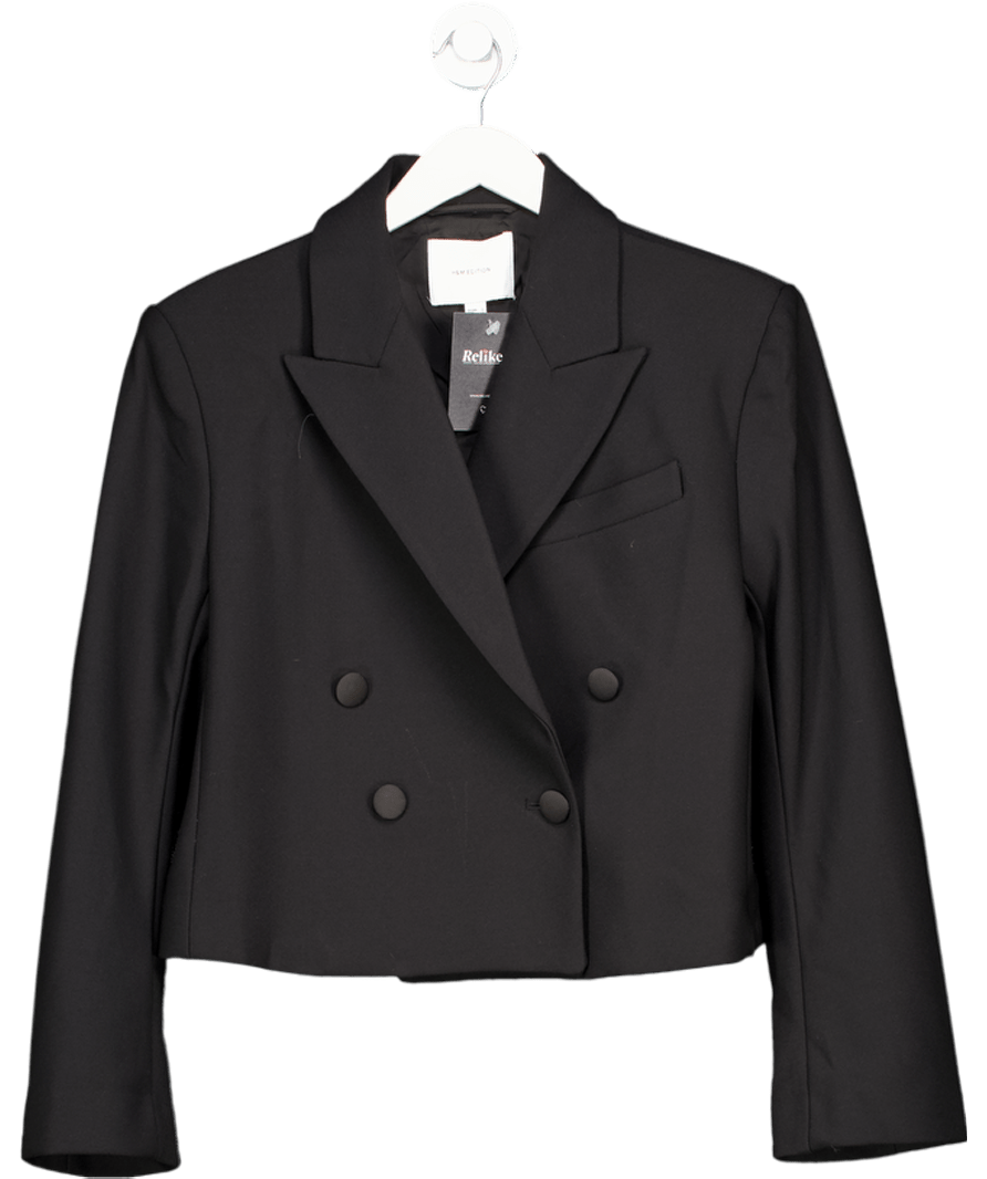 H&M Black Cropped Blazer UK S - Reliked