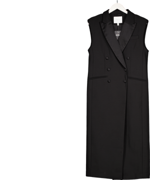 H&M Black Edition Sleeveless Blazer Dress UK S