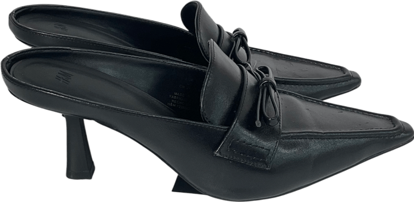 H&M Black Heeled Mules UK 5 EU 38 👠 - Reliked