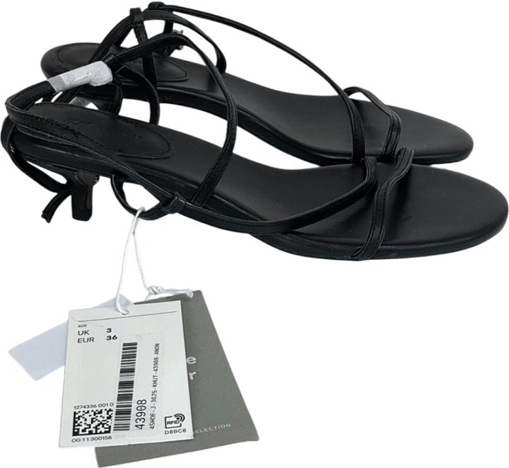 H&M Black Heeled Sandals UK 3 EU 36 👠 - Reliked