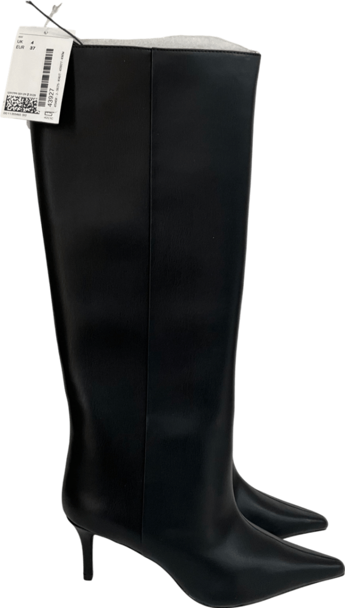 H&M Black Knee - high Boots UK 4 EU 37 👠 - Reliked