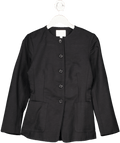 H&M Black Linen - blend Blazer UK XS - Reliked