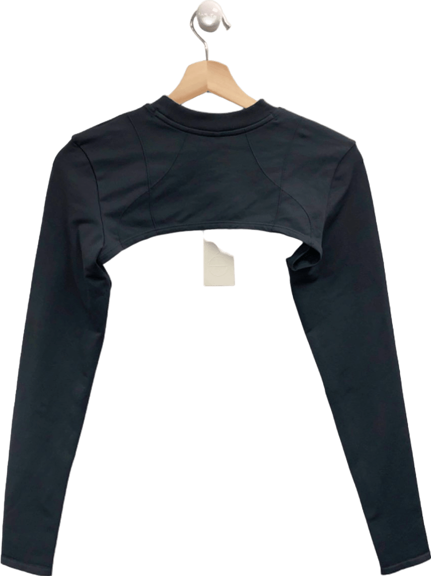 H&M Black Move Cropped Long Sleeve Top M - Reliked