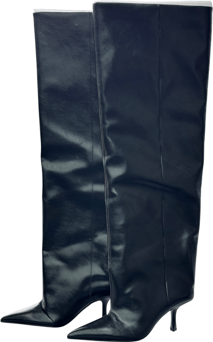 H&M Black Over The Knee Boots UK 4 EU 37 👠 - Reliked