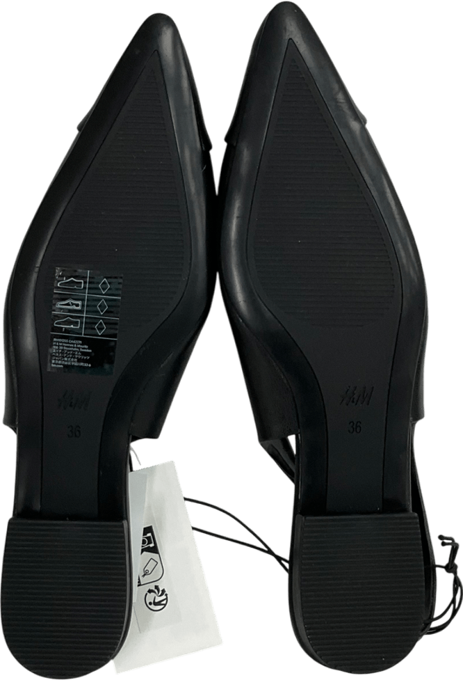H&M Black Pointed Slingbacks UK 3 EU 36 👠 - Reliked