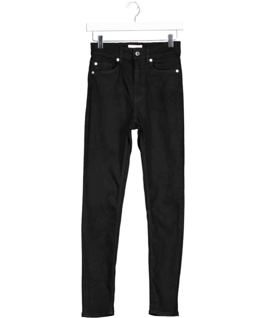 H&M Black Skinny High Jeans UK 8 - Reliked