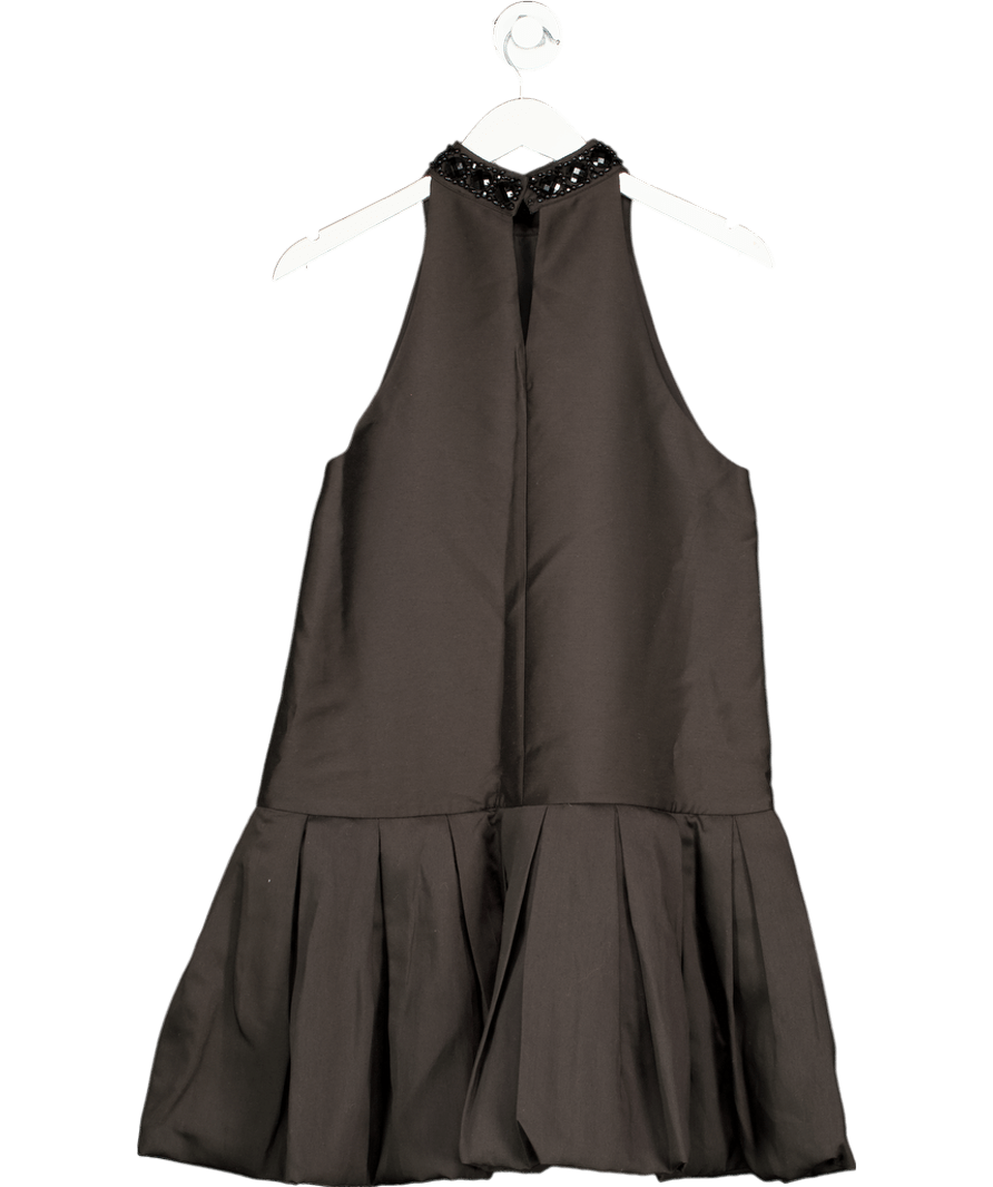 H&M Black Sleeveless Bubble Hem Mini Dress UK S - Reliked