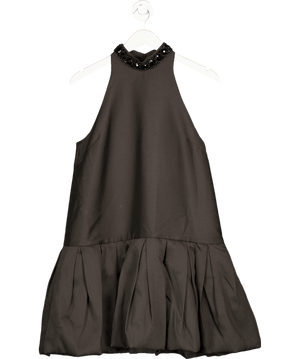 H&M Black Sleeveless Bubble Hem Mini Dress UK S