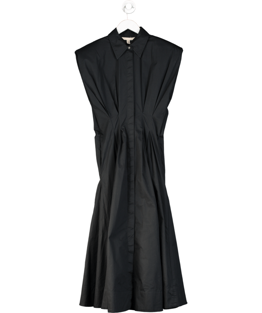 H&M Black Waisted Shirt Dress UK S - Reliked