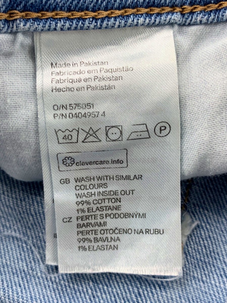 H&M Blue Denim Frayed Hem Shorts UK 8 - Reliked