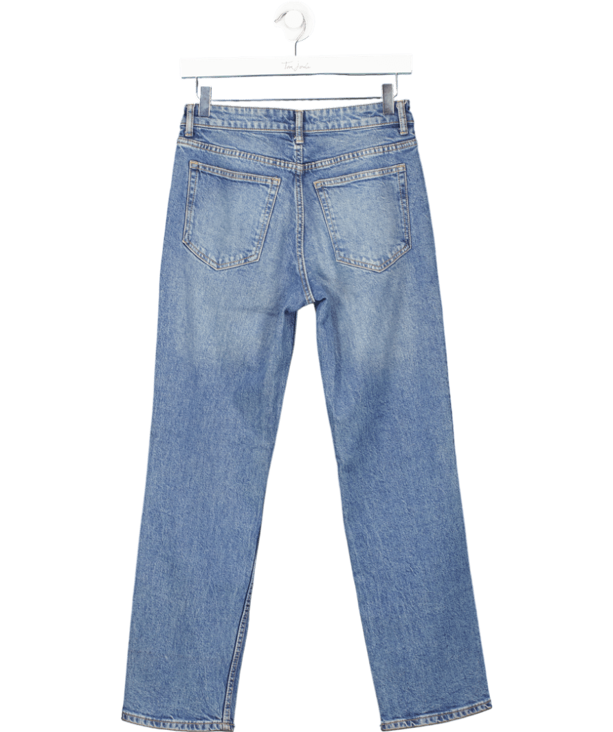 H&M Blue Straight Leg Jeans UK 8 - Reliked