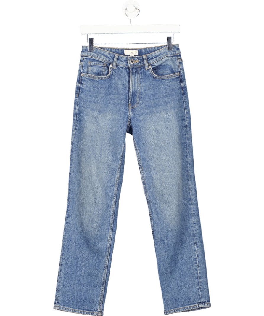 H&M Blue Straight Leg Jeans UK 8 - Reliked