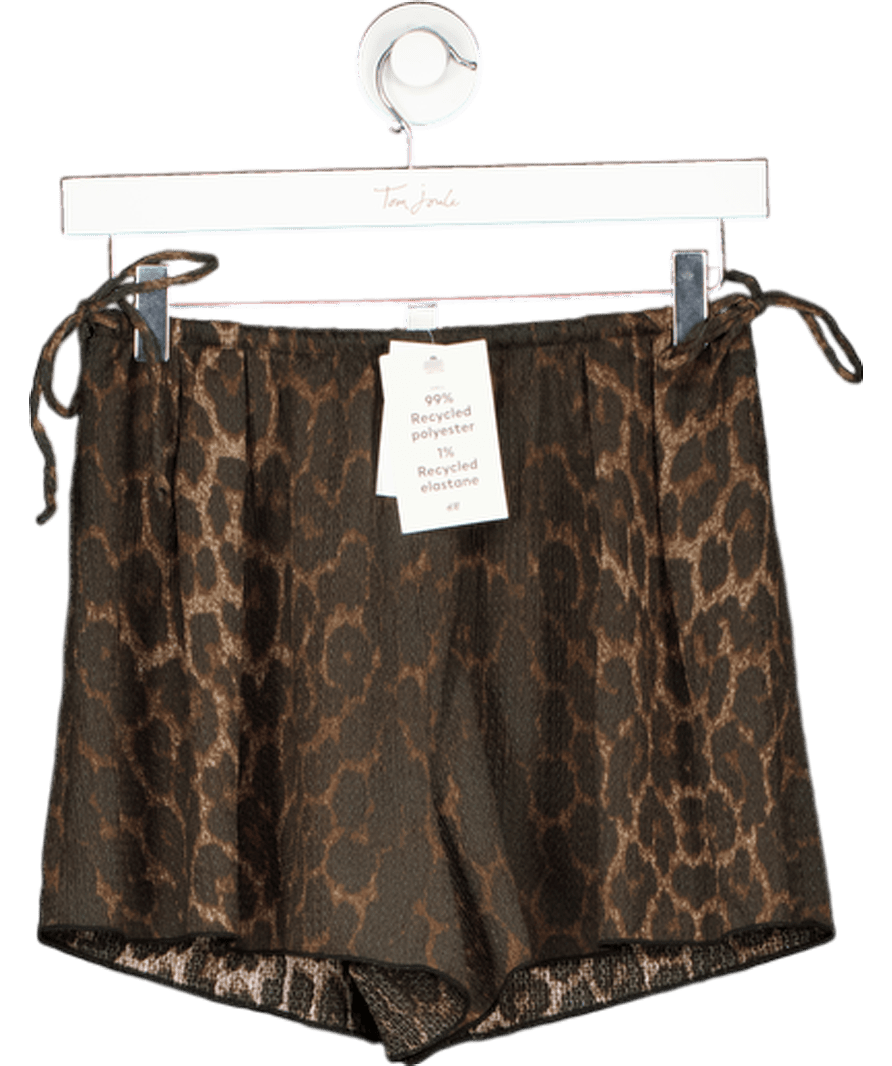 H&M Brown Cotton Drawstring Shorts UK XS - Reliked