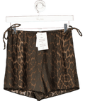 H&M Brown Cotton Drawstring Shorts UK XS - Reliked