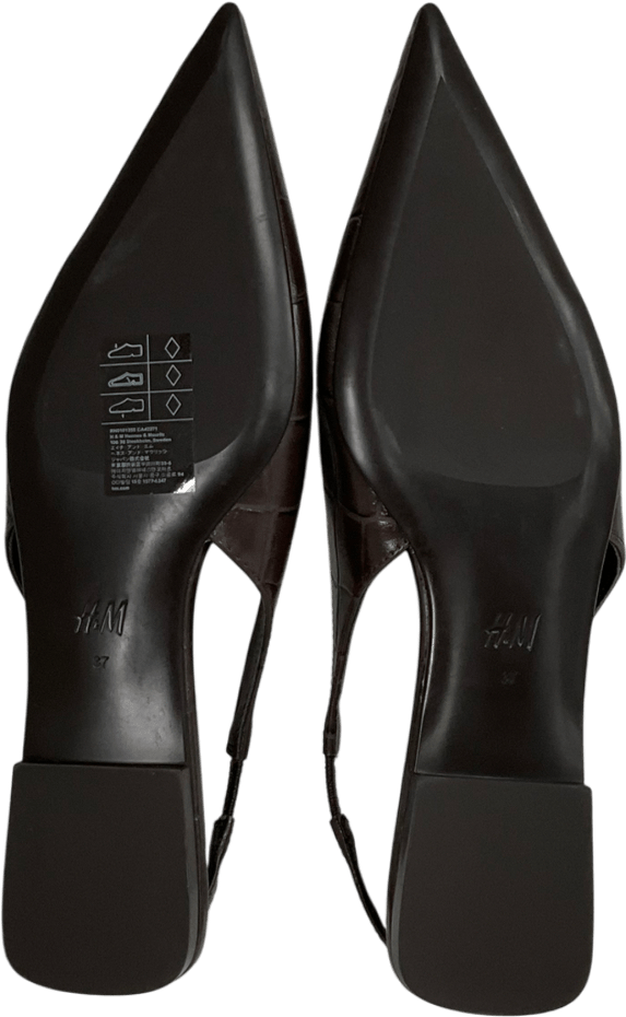 H&M Brown Pointed Slingbacks UK 4 EU 37 👠 - Reliked