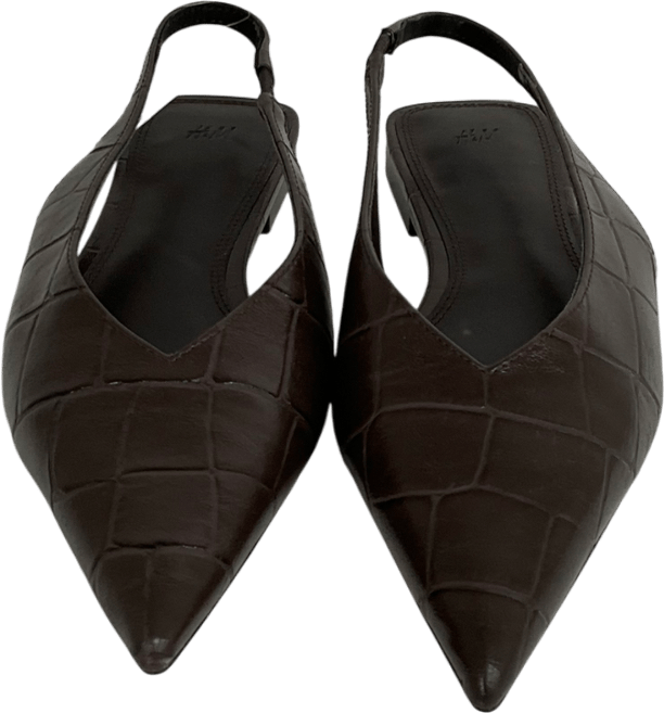H&M Brown Pointed Slingbacks UK 4 EU 37 👠 - Reliked