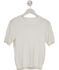 H&M Cream Fine Knit Short Sleeve T-shirt UK XS - Reliked