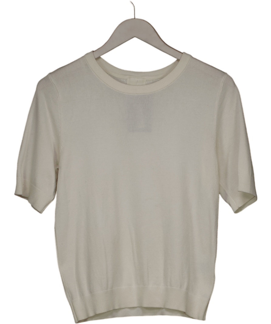 H&M Cream Fine - knit T-shirt UK S - Reliked