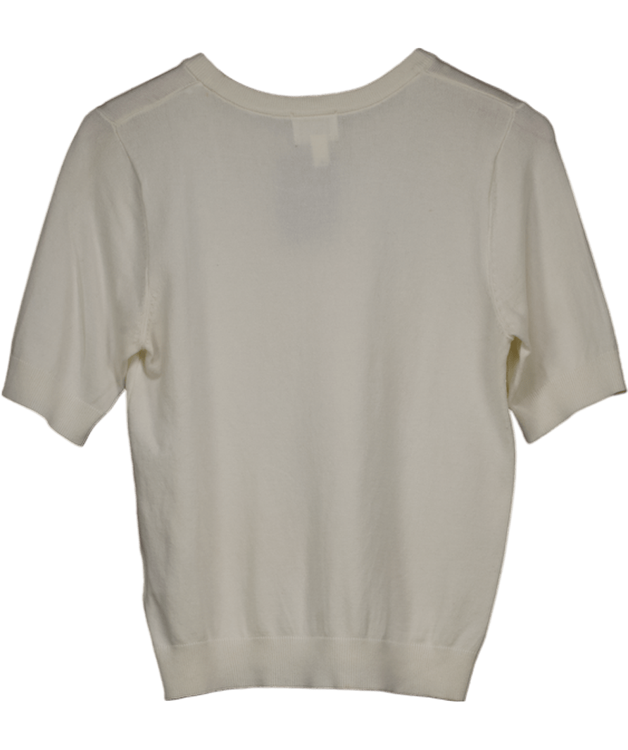 H&M Cream Fine - knit T-shirt UK S - Reliked