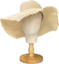 H&M Cream Frayed - edge Straw Hat UK M - Reliked