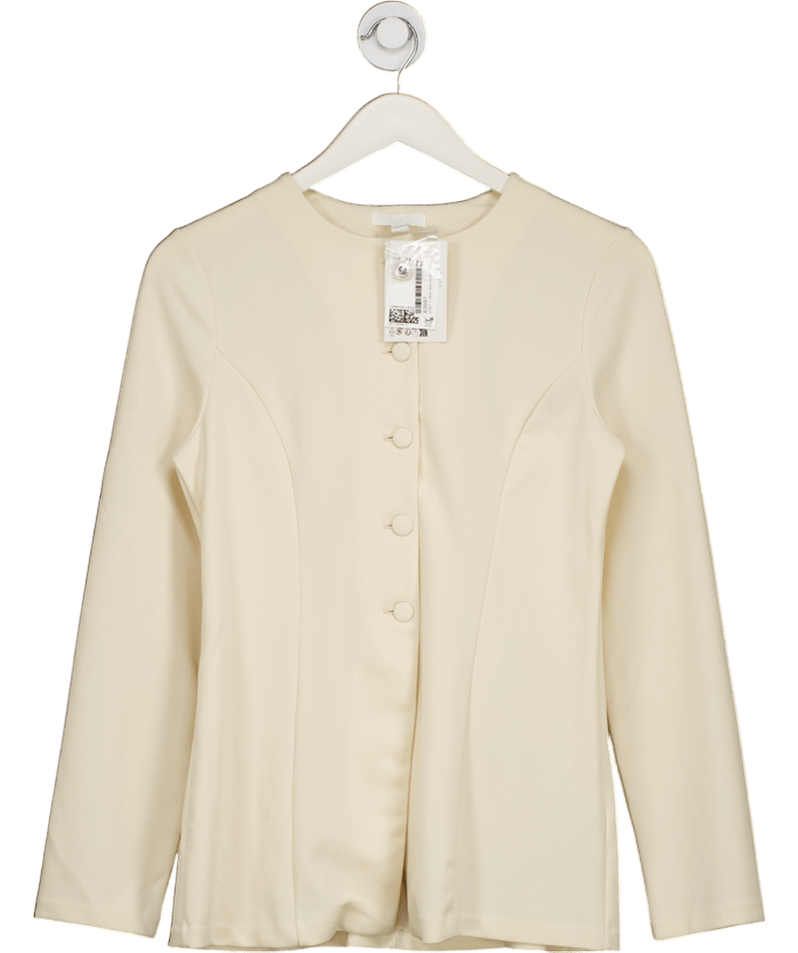 H&M Cream Interlock Fitted Blazer UK XS - Reliked