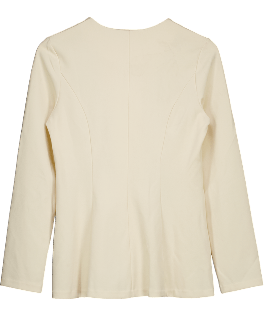 H&M Cream Interlock Fitted Blazer UK XS - Reliked