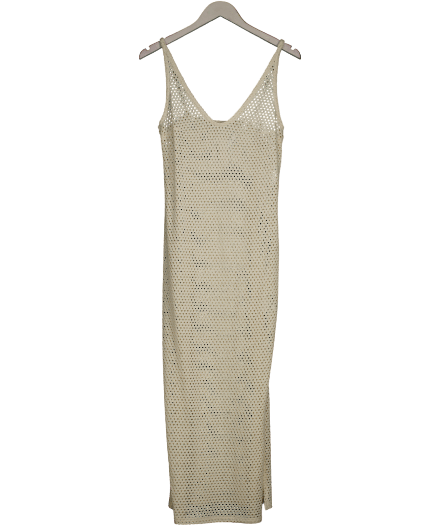 H&M Cream Sleeveless Crochet Maxi Dress UK XS - Reliked H&M Cream Sleeveless Crochet Maxi Dress UK XS - Reliked