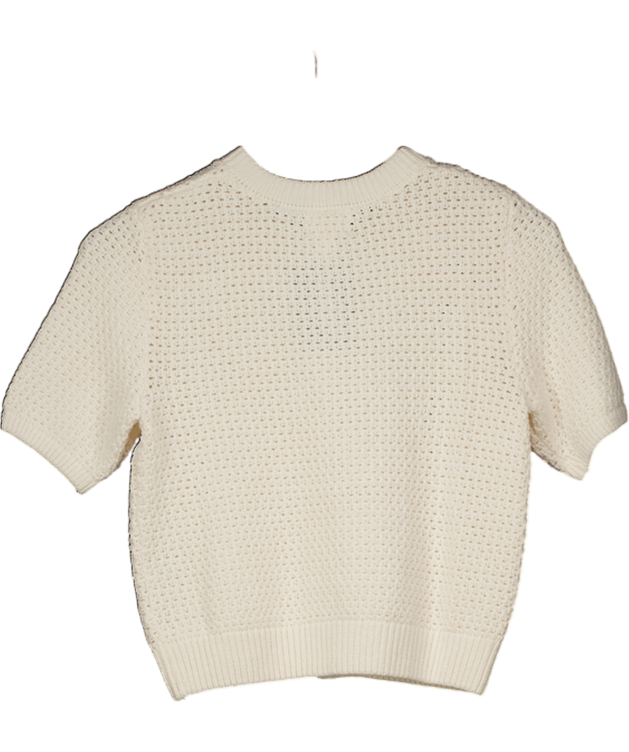 H&M Cream Textured - knit Cardigan UK XS - Reliked