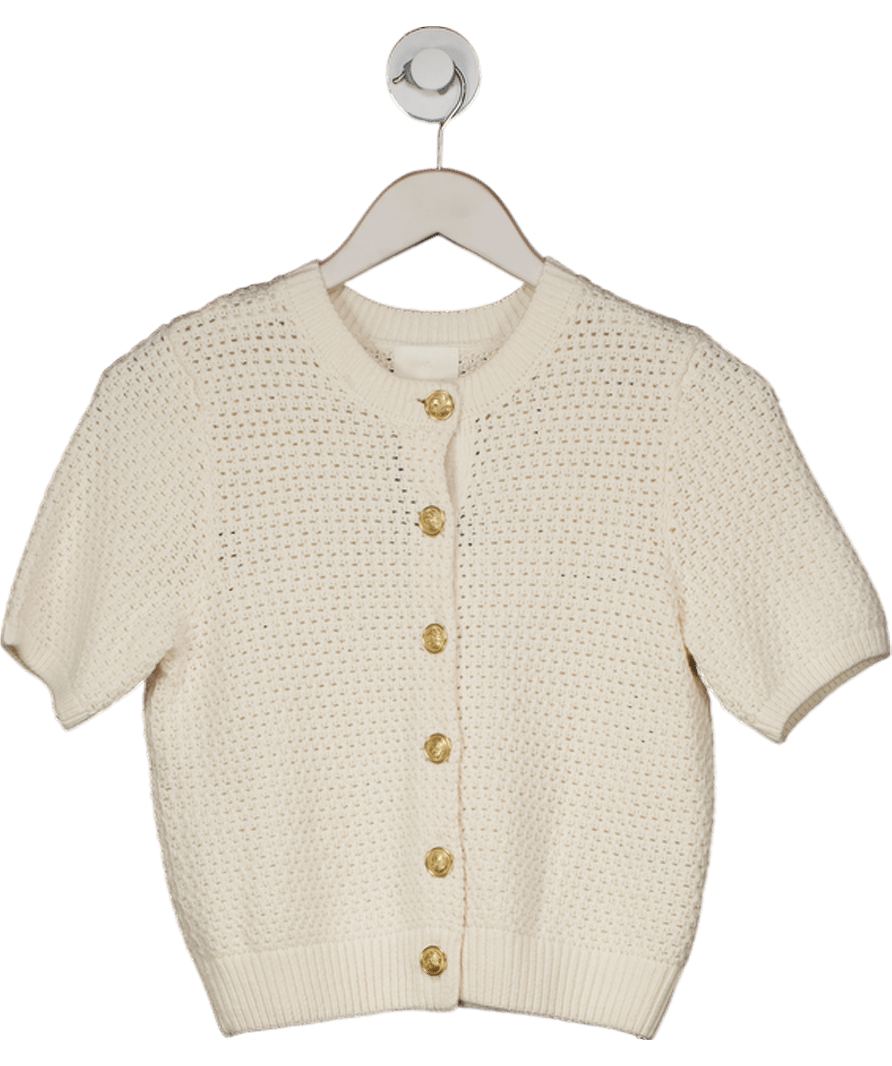 H&M Cream Textured - knit Cardigan UK XS - Reliked