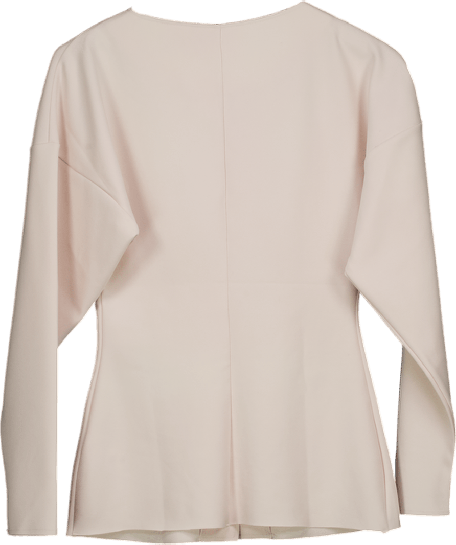 H&M Cream Waisted Button Through Top UK XS - Reliked