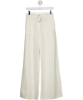 H&M Cream Wide Linen - blend Trousers UK 6 - Reliked