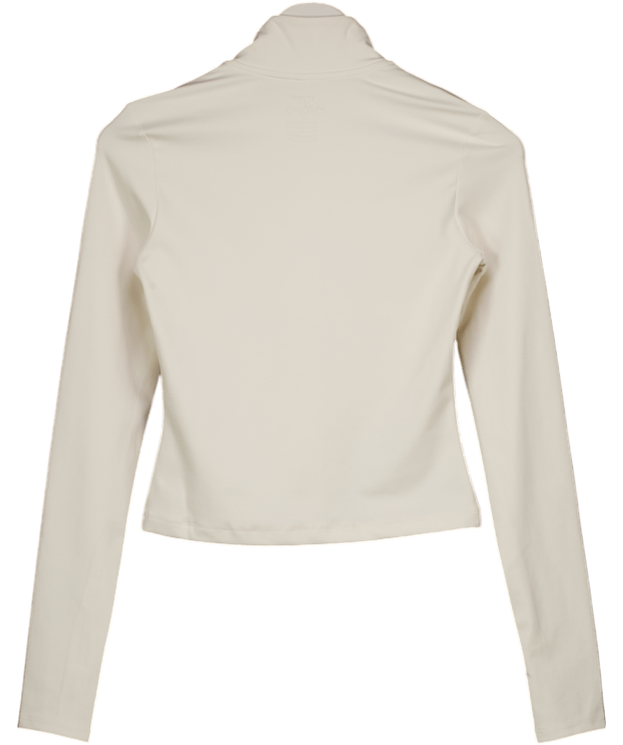 H&M Cream Zip - through Sports Jacket With Softmove UK XS - Reliked