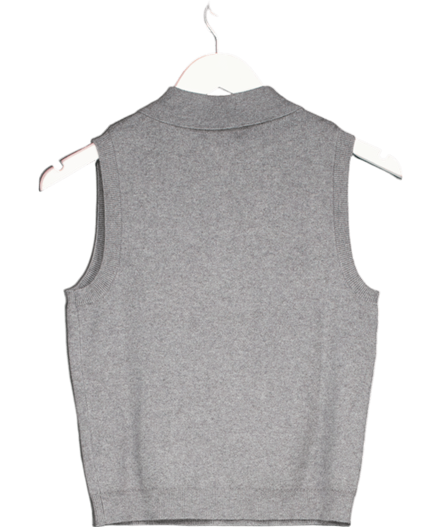 H&M Dark Grey Collared Sweater Vest UK XS - Reliked