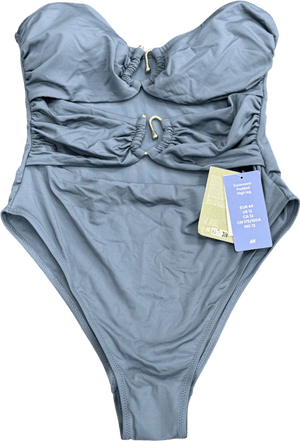 H&M Dusty Blue Cut Out Swimsuit UK 16